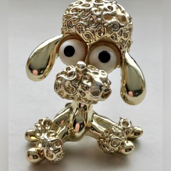 Vintage 1960s Antique Signed Gerry's FRENCH POODLE BROOCH Pinback Brooch - Picture 5 of 8